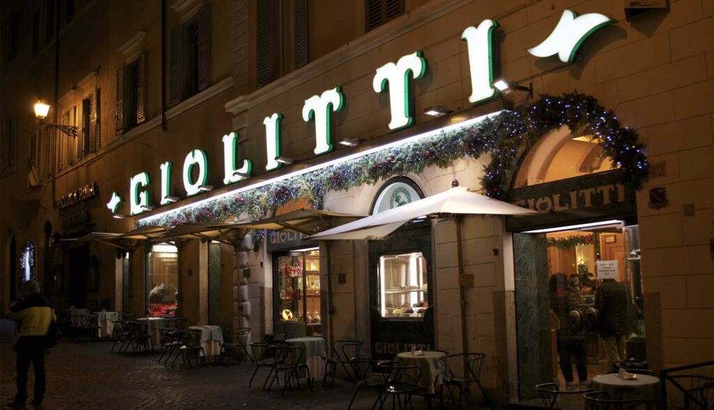 Giolitti the oldest gelato/pastry shop in Rome