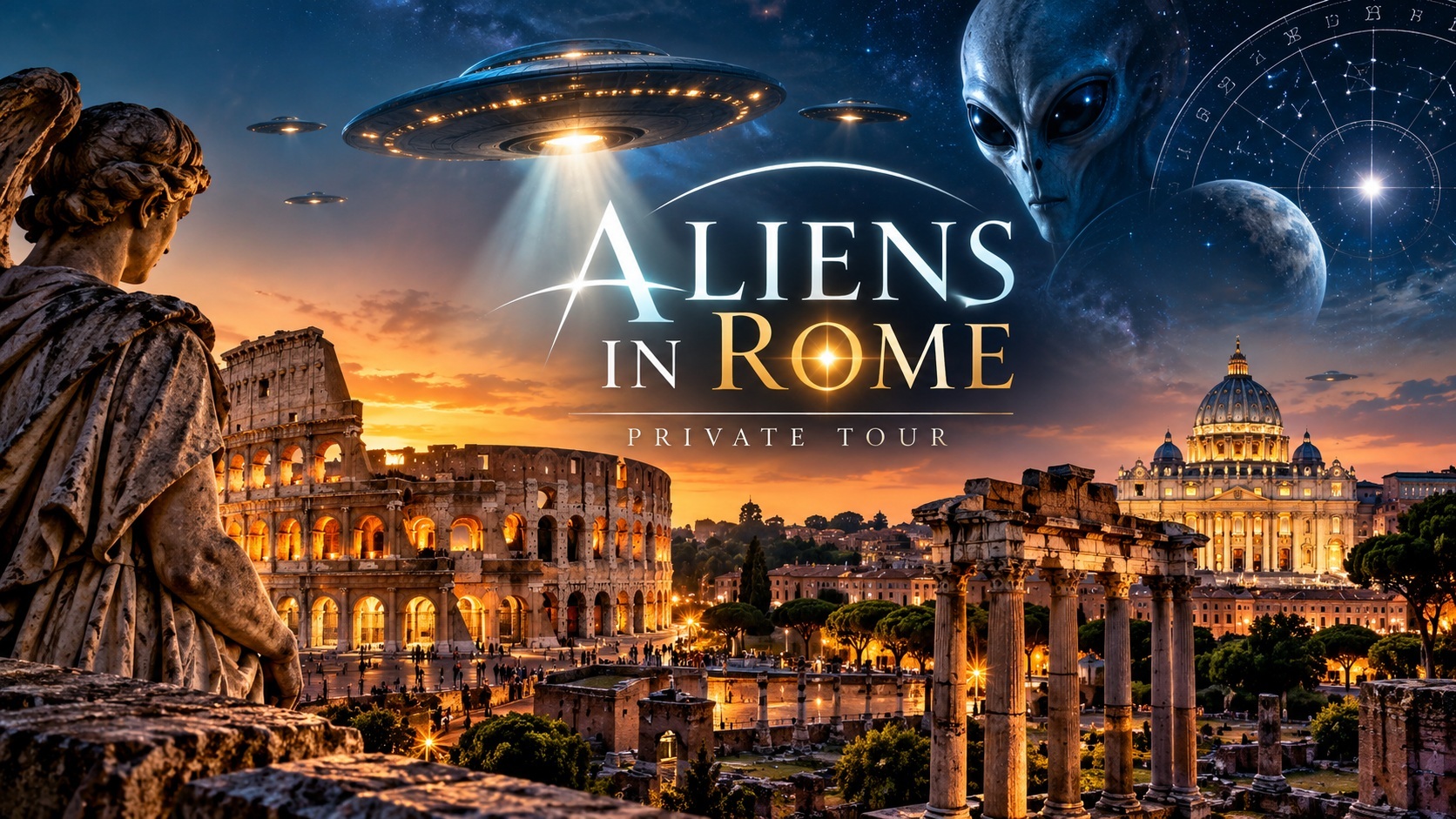 Aliens in Rome Private Tour: Ancient UFO Sightings & Extraterrestrial Mysteries